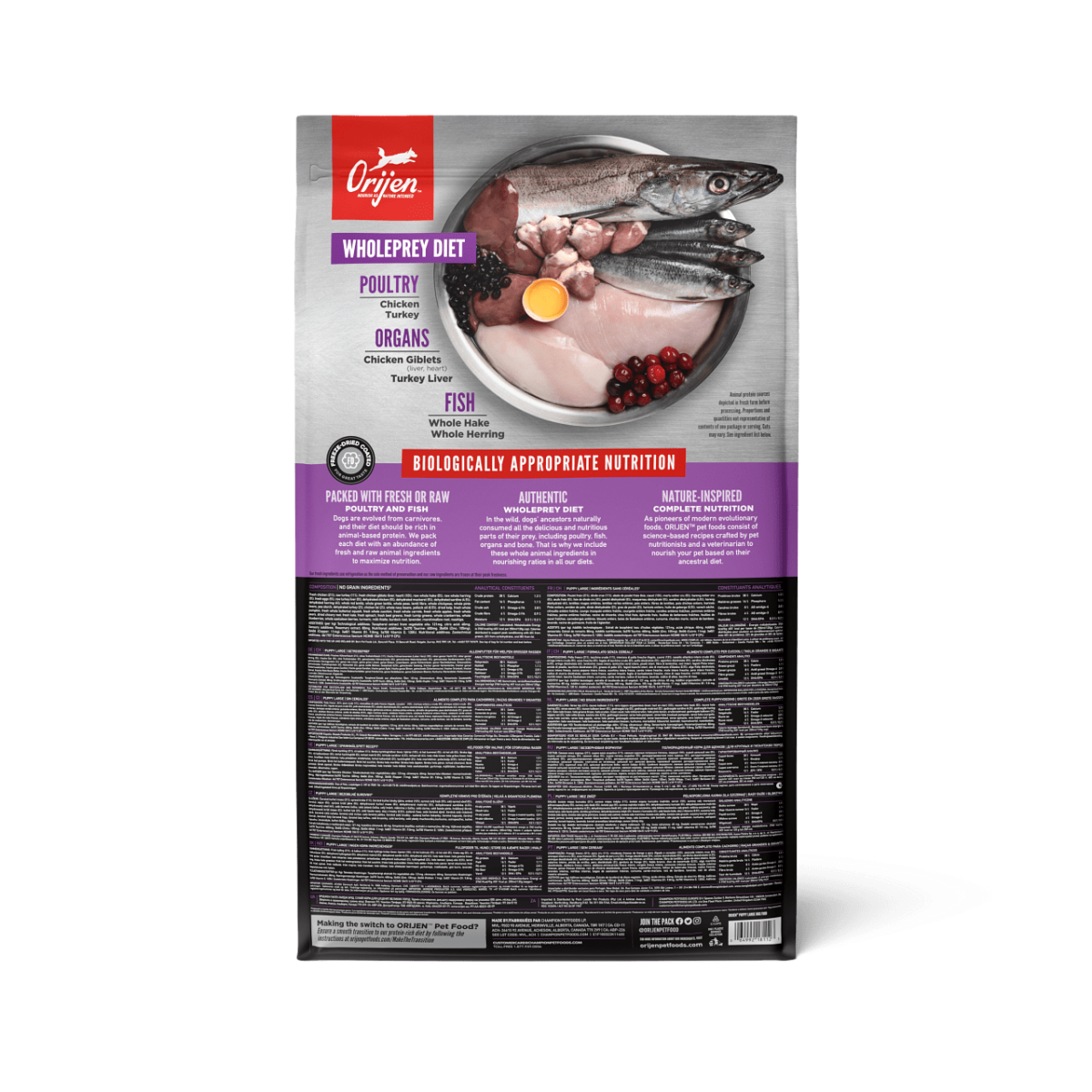 064992181123 - ORIJEN Puppy Large Back 11.4kg ORIJEN Puppy Large Breed - Imagem 2