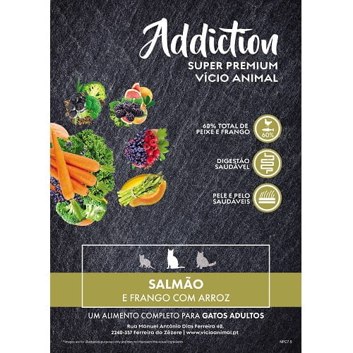 addiction, super premium, cat food, salmon, addiction cat
